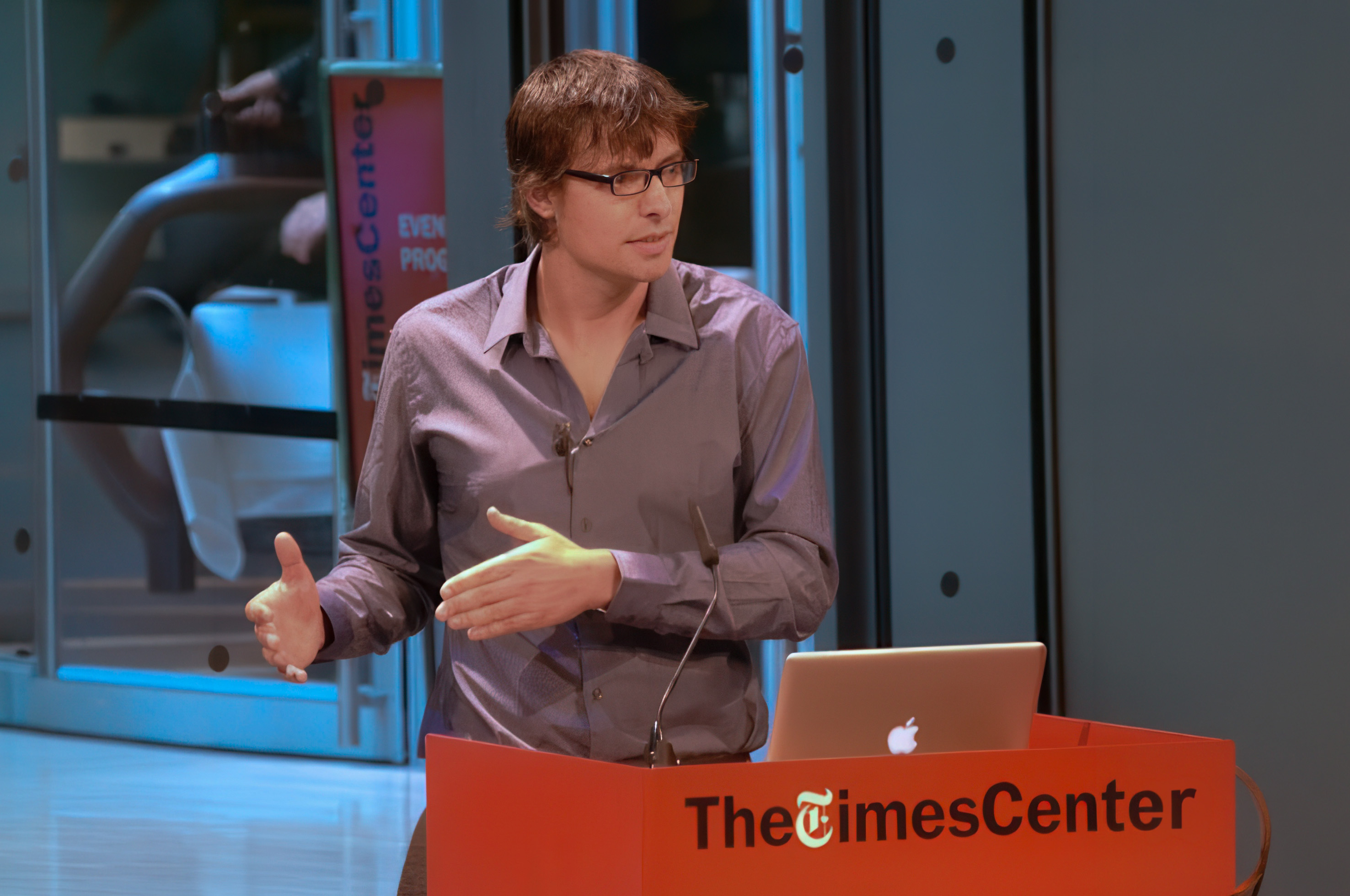 Neil Halloran speaking at The Times Center